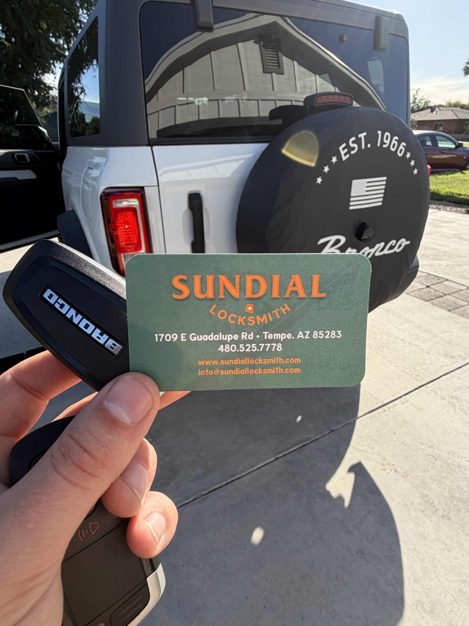 Car key replacement performed by Sundial Locksmith in Tempe, Arizona with mobile automotive locksmith service