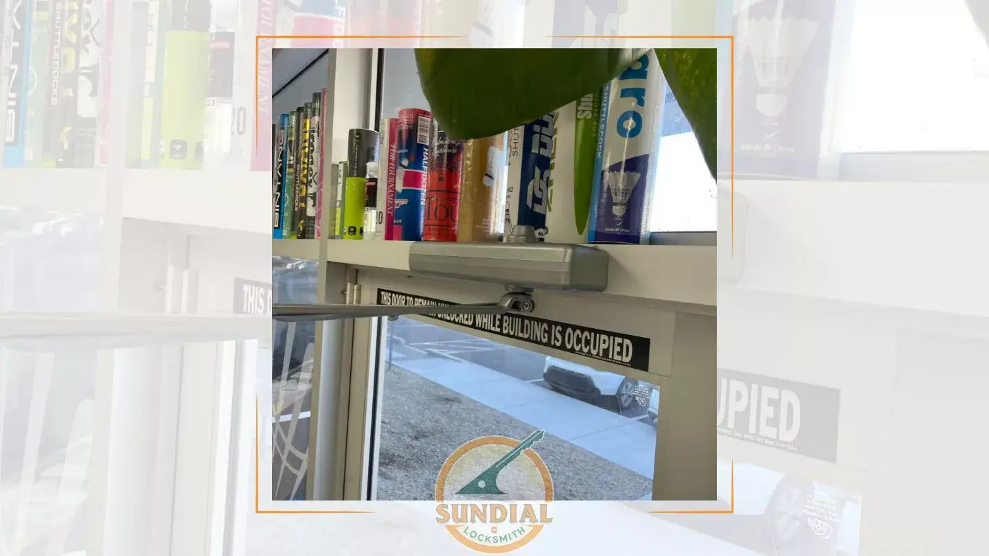 Storefront with Door Closer Mechanism