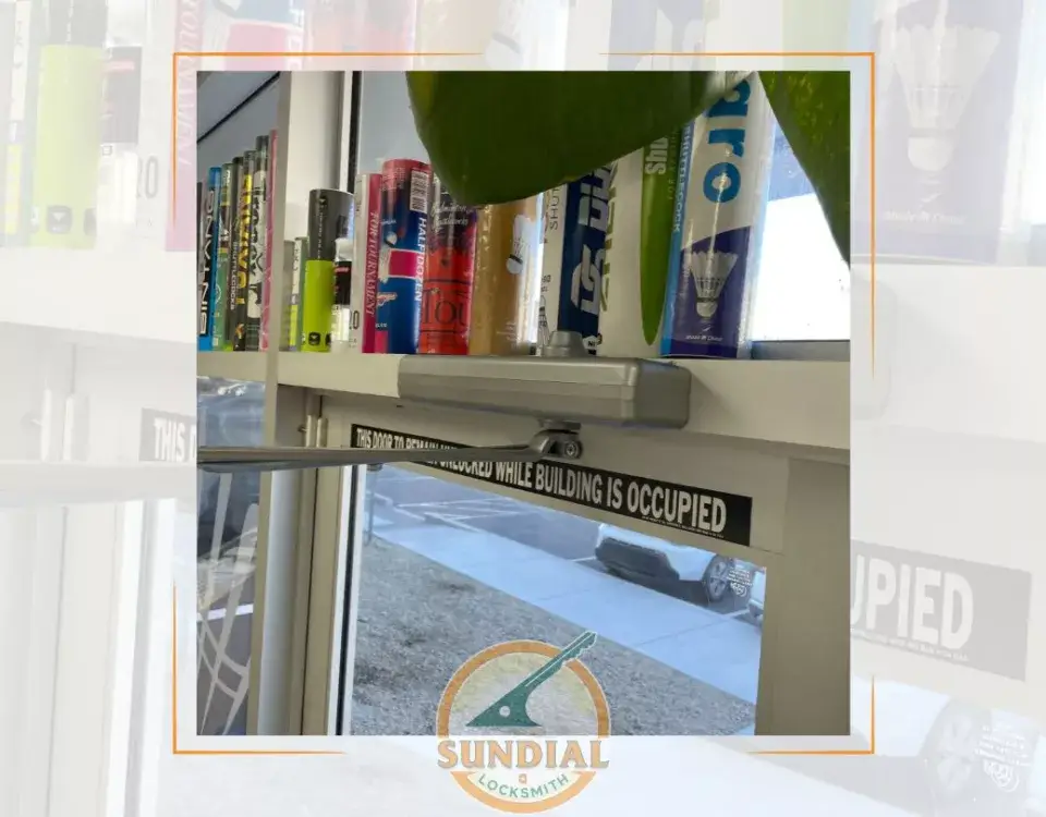 Storefront with Door Closer Mechanism